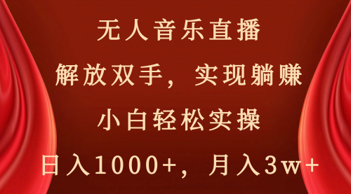 【副业项目8647期】无人音乐直播，解放双手，实现躺赚，小白轻松实操，日入1000+，月入3w+-盈途副业网