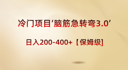 【副业8763期】冷门项目‘脑筋急转弯3.0’轻松日入200-400+【保姆级教程】-盈途副业网
