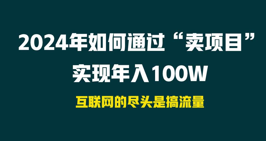 2024年如何通过“卖项目”实现年入100W-盈途副业网