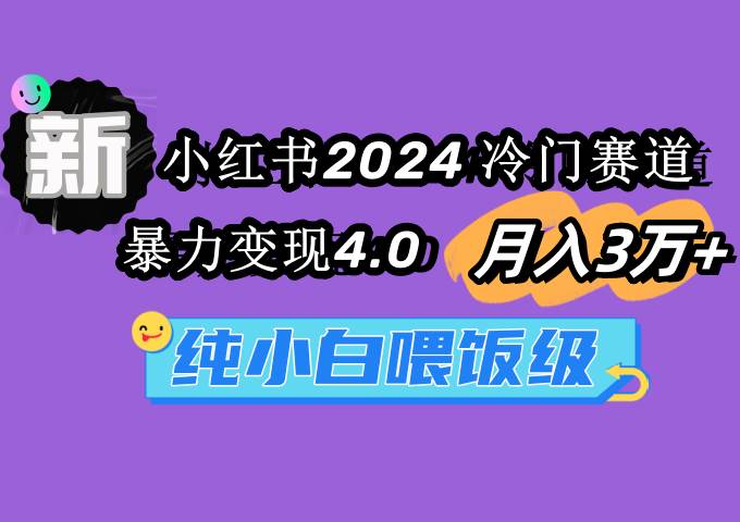 小红书2024冷门赛道 月入3万+ 暴力变现4.0 纯小白喂饭级-盈途副业网