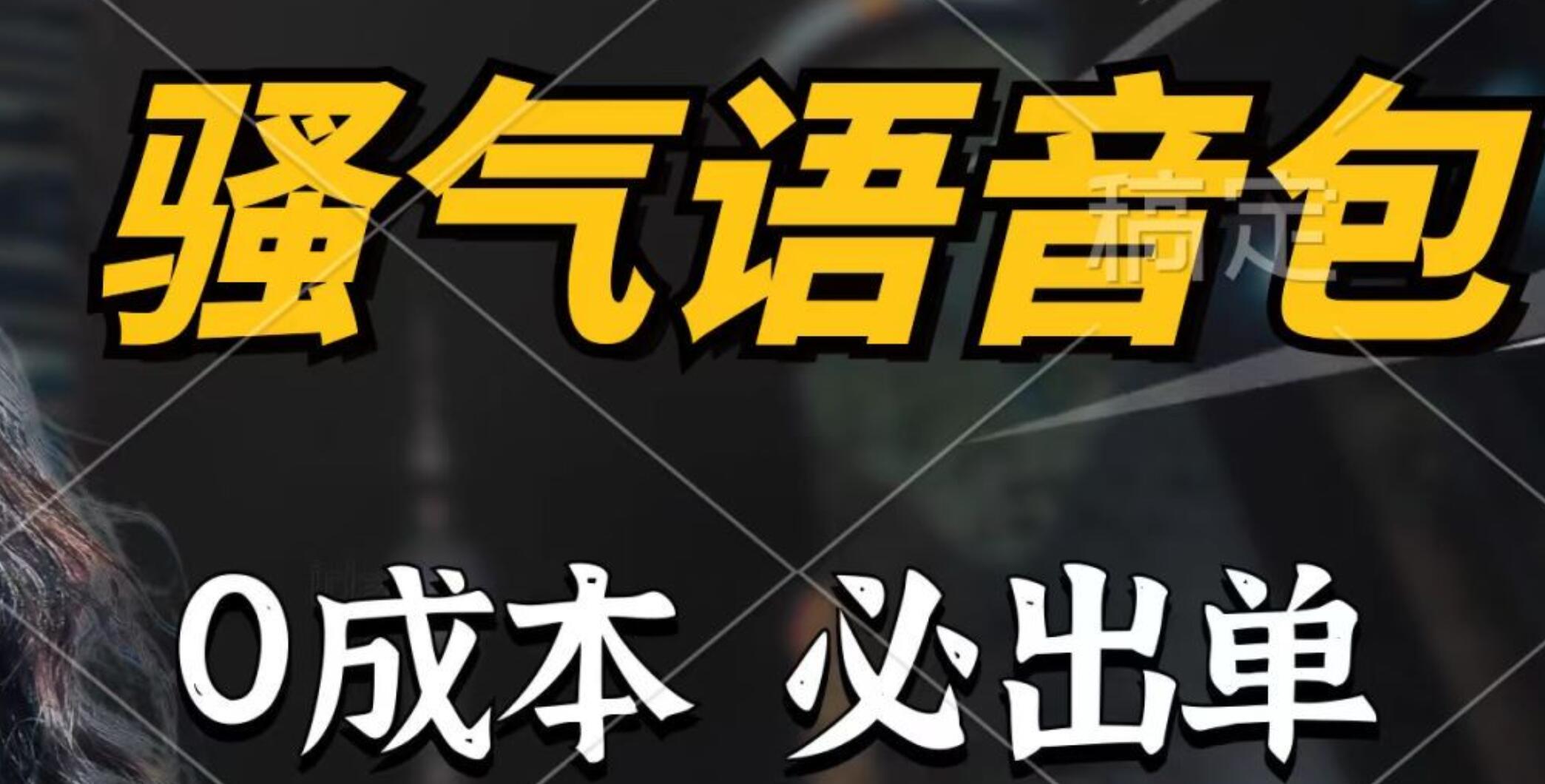 骚气语音包，0成本一天1000+，闭着眼也能出单，详细教程！-盈途副业网