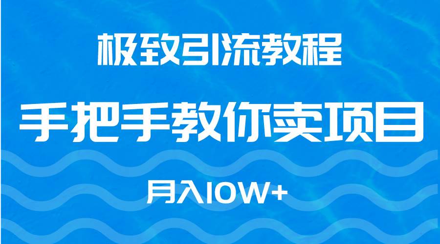 极致引流教程，手把手教你卖项目，月入10W+-盈途副业网