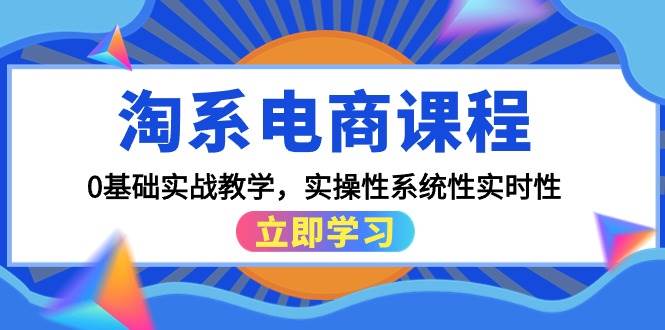 淘系电商课程，0基础实战教学，实操性系统性实时性（15节课）-盈途副业网
