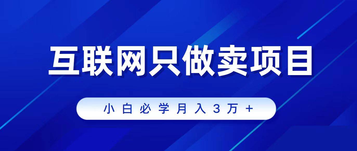互联网的尽头就是卖项目，被割过韭菜的兄弟们必看！轻松月入三万以上！-盈途副业网