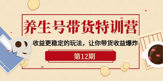 养生号带货特训营【12期】收益更稳定的玩法，让你带货收益爆炸-9节直播课-盈途副业网
