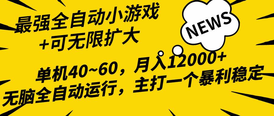 2024最新全网独家小游戏全自动，单机40~60,稳定躺赚，小白都能月入过万-盈途副业网