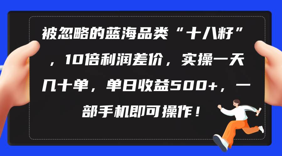 被忽略的蓝海品类“十八籽”，10倍利润差价，实操一天几十单 单日收益500+-盈途副业网