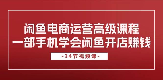 闲鱼电商运营高级课程，一部手机学会闲鱼开店赚钱（34节课）-盈途副业网