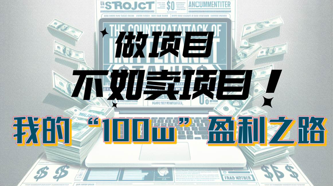 为什么做项目不如卖项目？我的100W+盈利之路-盈途副业网