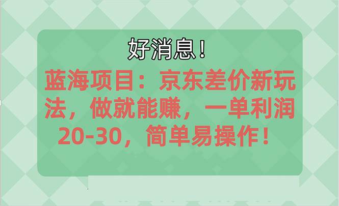 越早知道越能赚到钱的蓝海项目：京东大平台操作，一单利润20-30，简单…-盈途副业网