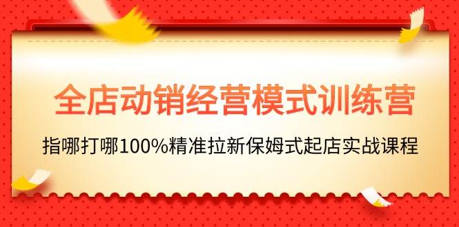 全店动销-经营模式训练营，指哪打哪100%精准拉新保姆式起店实战课程-盈途副业网