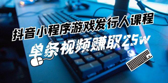 抖音小程序-游戏发行人课程：带你玩转游戏任务变现，单条视频赚取25w-盈途副业网