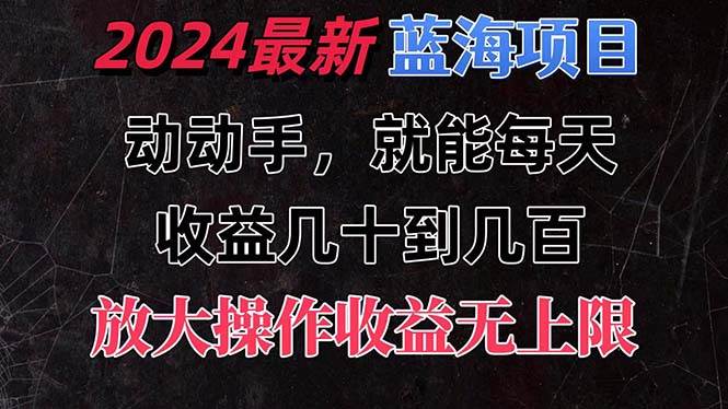 有手就行的2024全新蓝海项目，每天1小时收益几十到几百，可放大操作收…-盈途副业网