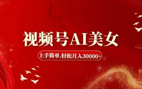 视频号AI美女,上手简单,轻松月入30000+-盈途副业网
