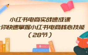 小红书电商实战速成课,让你快速掌握小红书电商核心技能(28节)-盈途副业网