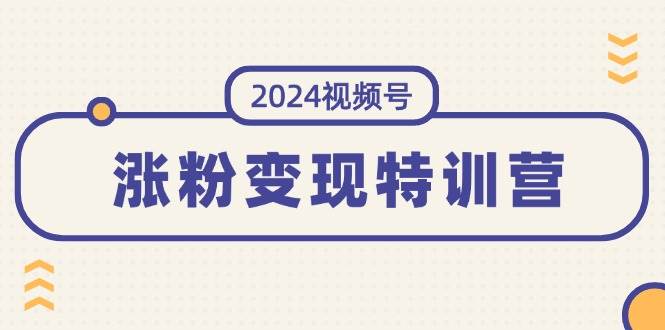2024视频号-涨粉变现特训营：一站式打造稳定视频号涨粉变现模式（10节）-盈途副业网