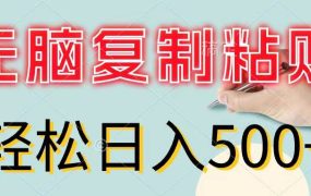 无脑复制粘贴,小白轻松上手,零成本轻松日入500+-盈途副业网