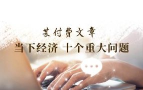某付费文章《当下经济 十个重大问题》覆盖了大家关心的全部经济类话题-盈途副业网
