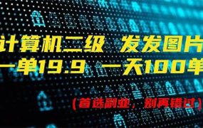 计算机二级,一单19.9 一天能出100单,每天只需发发图片(附518G资料)-盈途副业网
