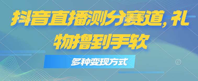 抖音直播测分赛道，多种变现方式，轻松日入1000+-盈途副业网