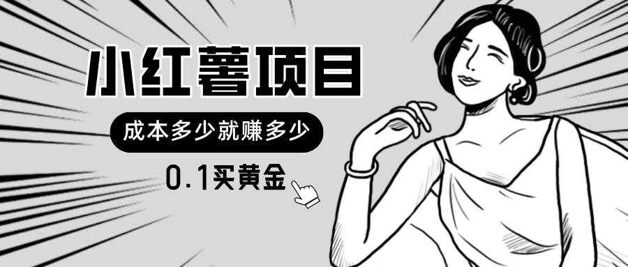 小红薯暴力项目，0.1买黄金。操作简单，日入无上限，可无限扩大。-盈途副业网