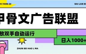 甲骨文广告联盟解放双手日入1000+-盈途副业网