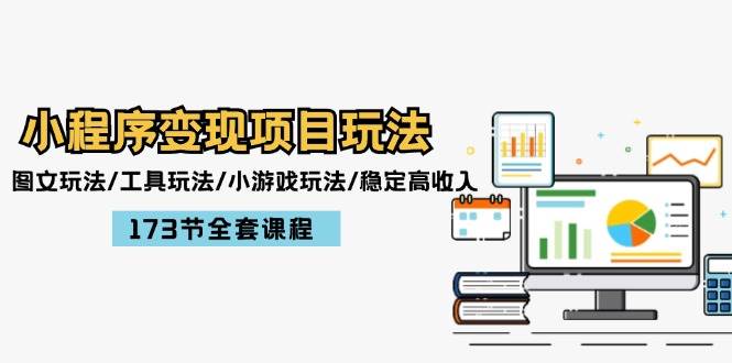 小程序变现项目玩法：图文玩法/工具玩法/小游戏玩法/稳定高收入/173节课程-盈途副业网