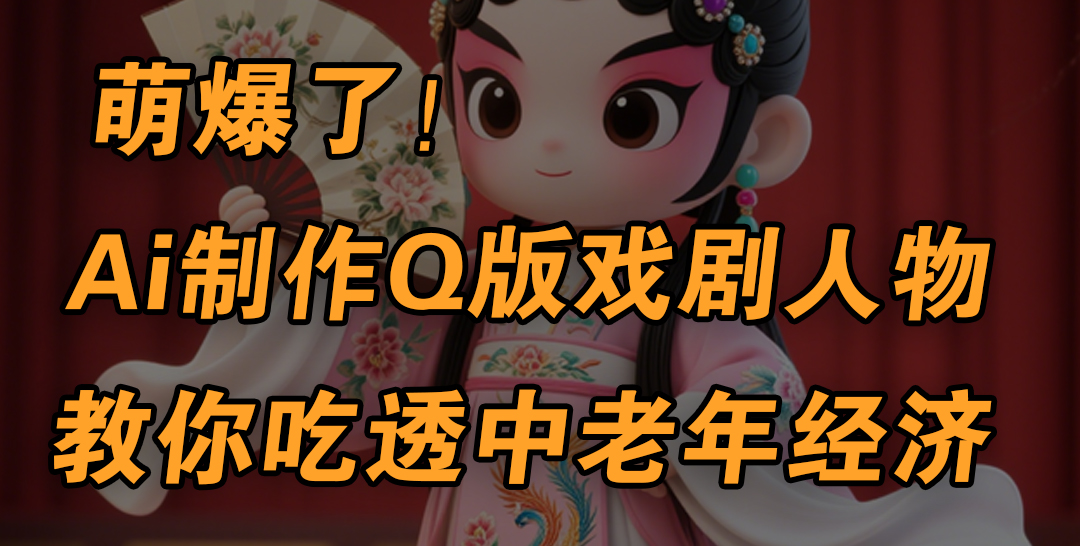 用Ai制作Q版戏剧人物，手把手教你吃透中老年经济，5分钟一个成品，多渠道变现-盈途副业网