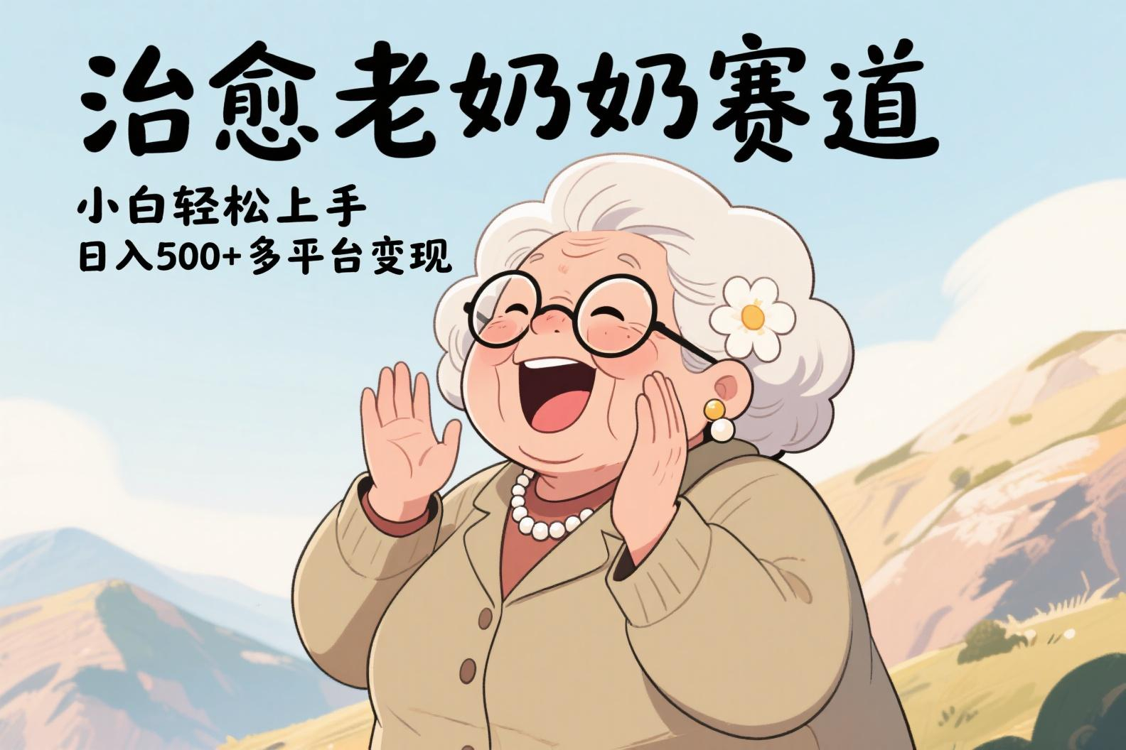 视频号治愈老奶奶赛道，小白轻松上手，日入500+多平台变现-盈途副业网