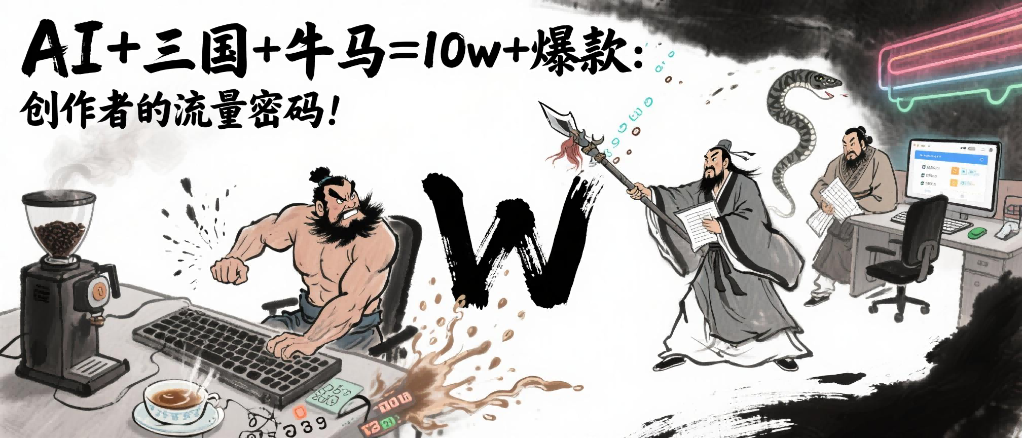 AI+三国+牛马=10w+爆款：创作者的流量密码！-盈途副业网