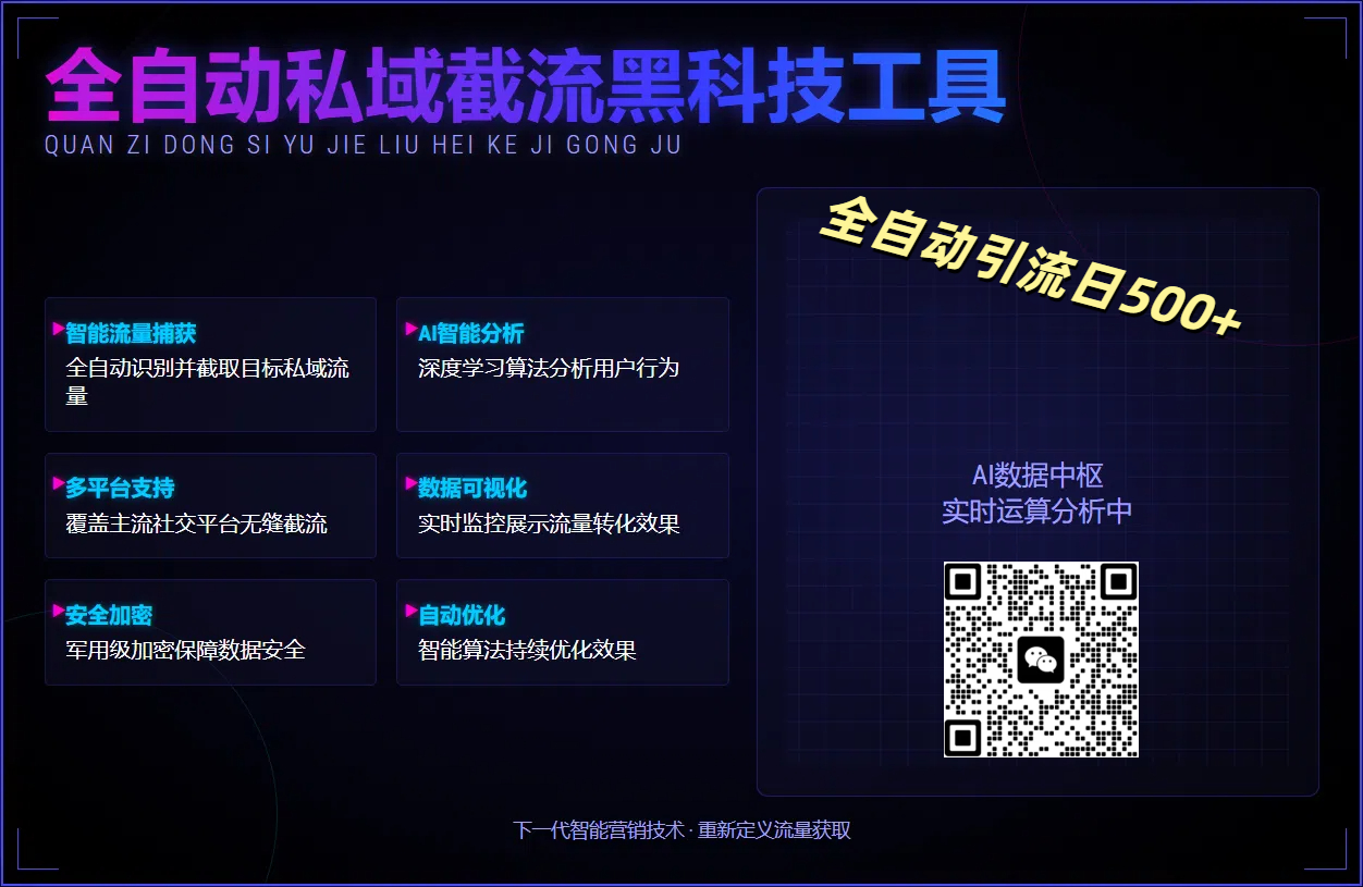 全自动私域截流黑科技工具——全自动引流日500+-盈途副业网