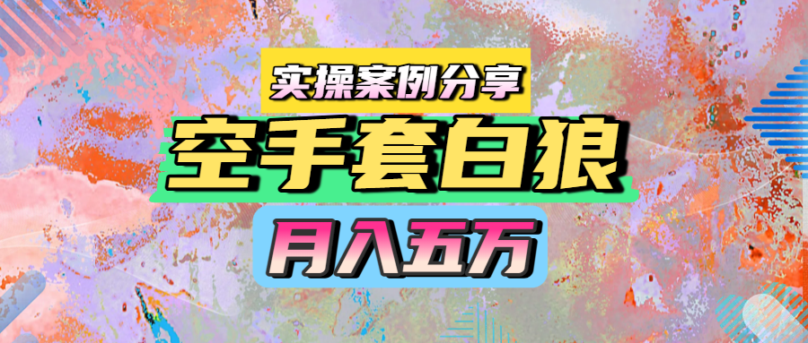空手套白狼，月入五万，实操案例分享-盈途副业网