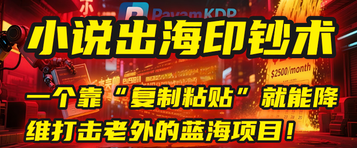 小说出海印钞术：一个靠“复制粘贴”就能降维打击老外的蓝海项目！-盈途副业网