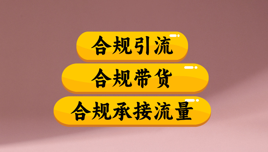 合规引流、合规并且高效地做带货、合规承接流量(揭秘)-盈途副业网