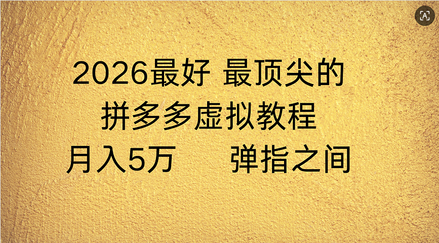 拼多多虚拟店懒人运营法：机器人包办回复发货，月入5W+教程-盈途副业网