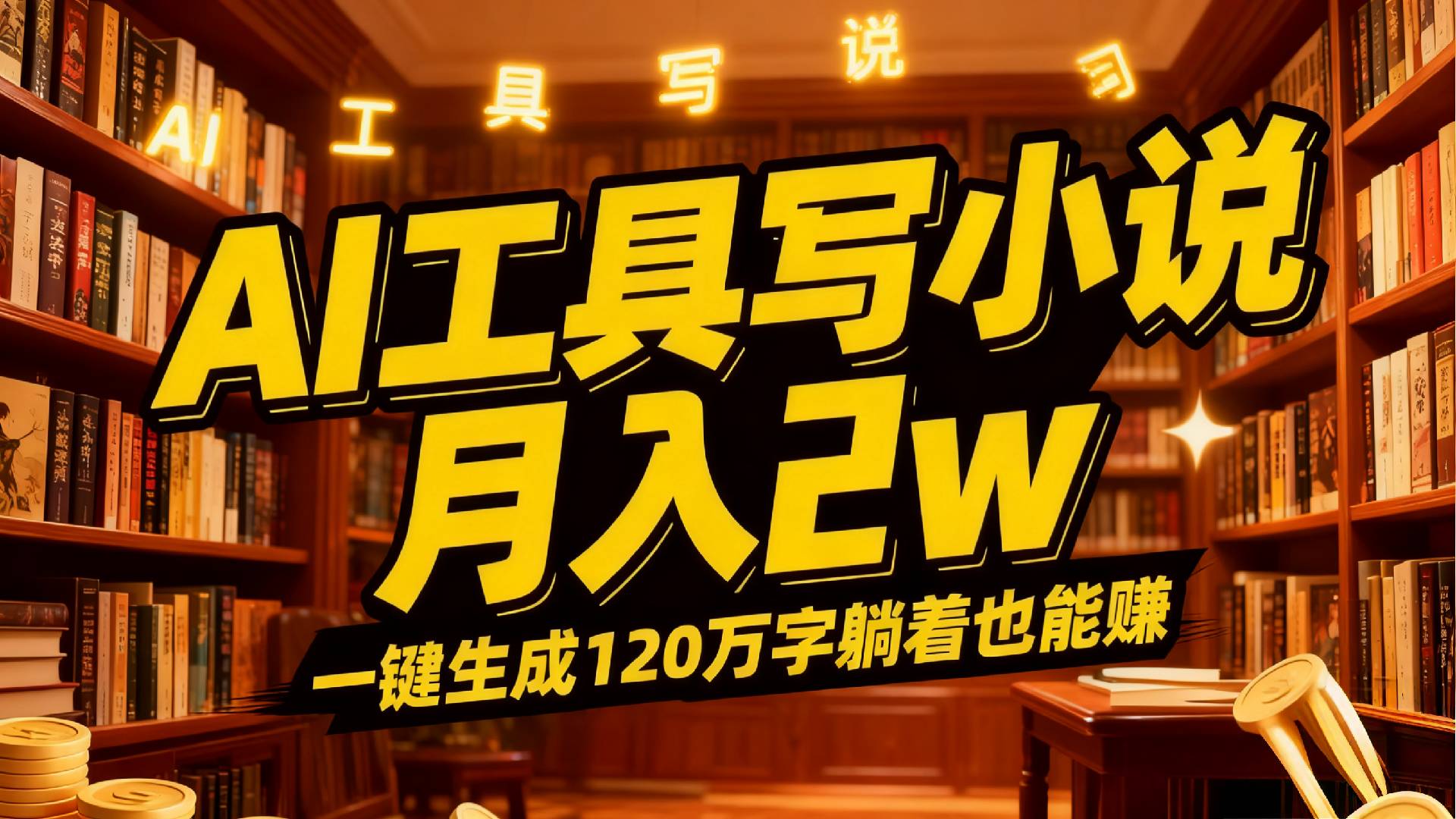 2026年AI工具写小说,一键生成120万字，躺着也能赚，月入2w+-盈途副业网